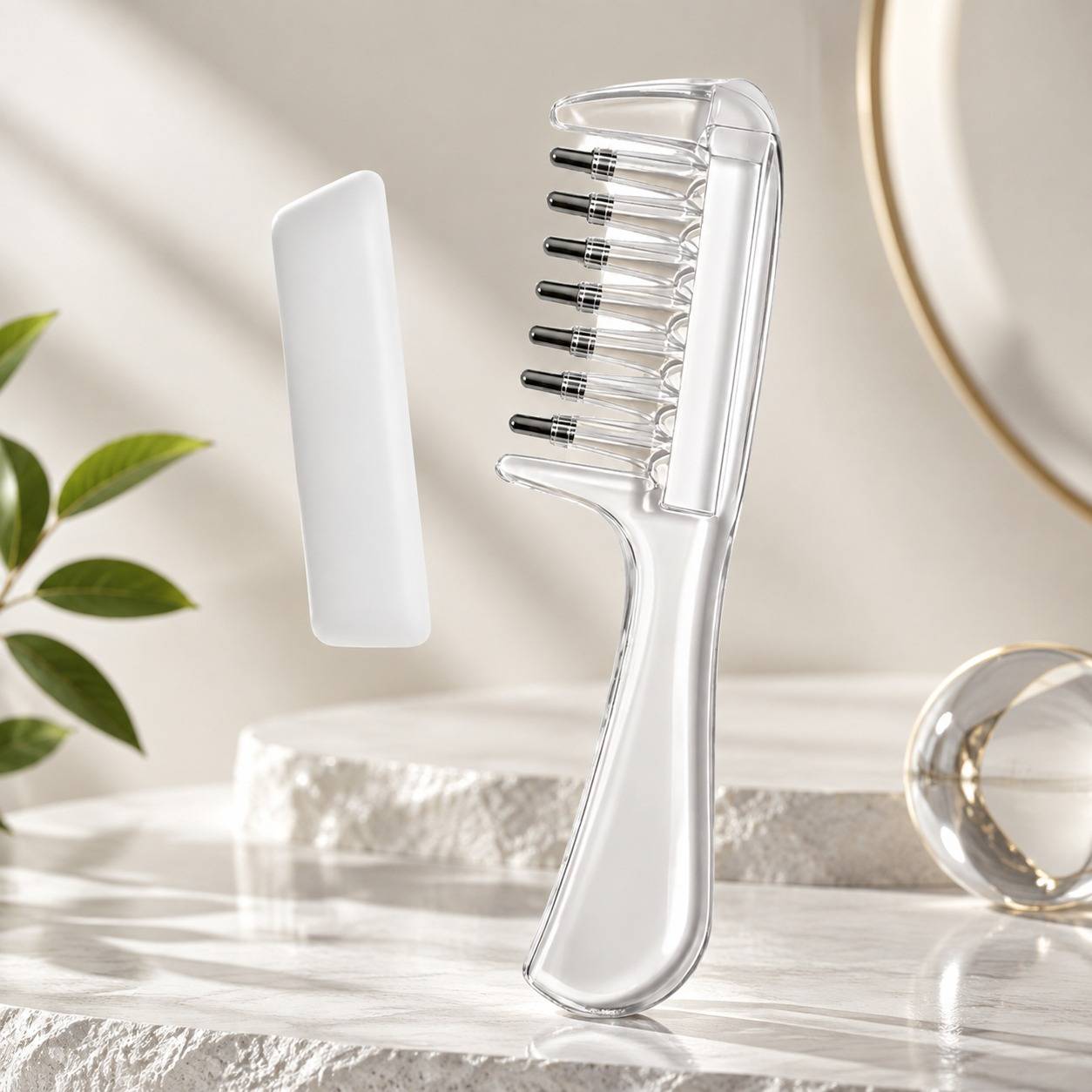 Transparent Hair Oil Applicator Comb